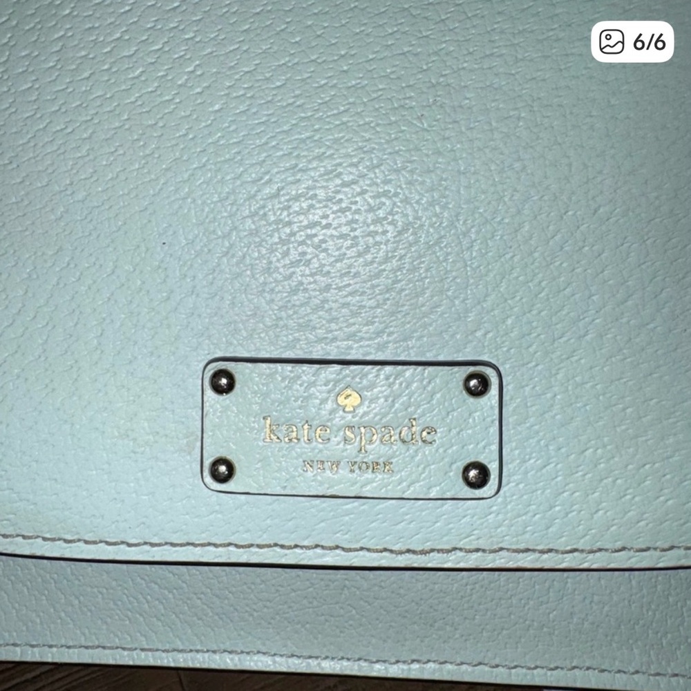 Kate Spade New York Mint Pebbled Leather Crossbody Wallet Clutch